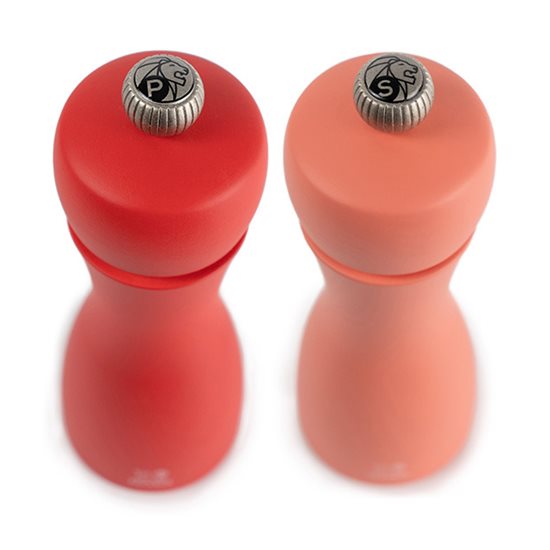 Set of 2 salt and pepper grinders, 15 cm, "Tahiti Fire", Bricks&Flame - Peugeot