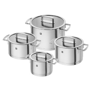 Stainless steel cooking pot set, 8 pieces, "Vitality" - Zwilling