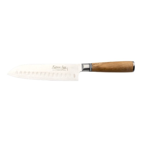 Nôž Santoku, oceľ, 18 cm, "Katana Saya" - Grunwerg