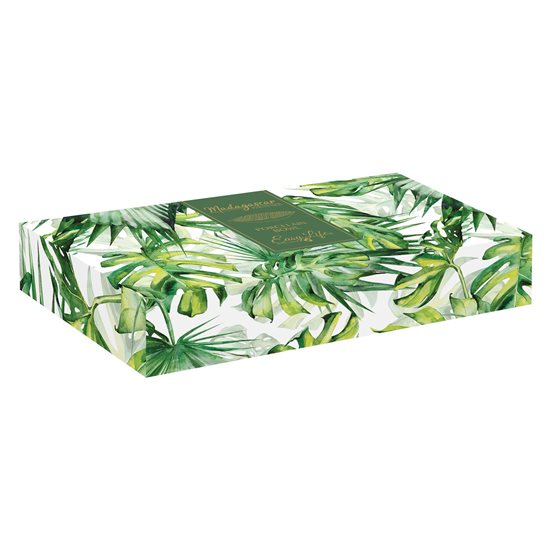 Porslinsskål, 30 × 13 cm, "Tropical Leaves Green" - Nuova R2S