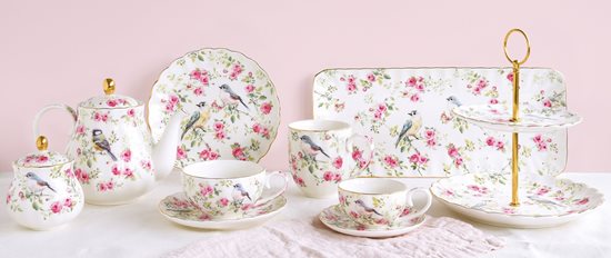 2 rétegű porcelántál süteményekhez, 16 cm/21 cm "Spring Time" kollekció - Nuova R2S