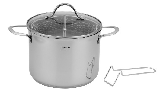 Panela para massa, com 2 cestos, aço inox, 22cm/6L - Zokura