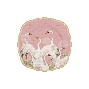 Porcelain plate, 20cm, "Dancing Herons" - Nuova R2S