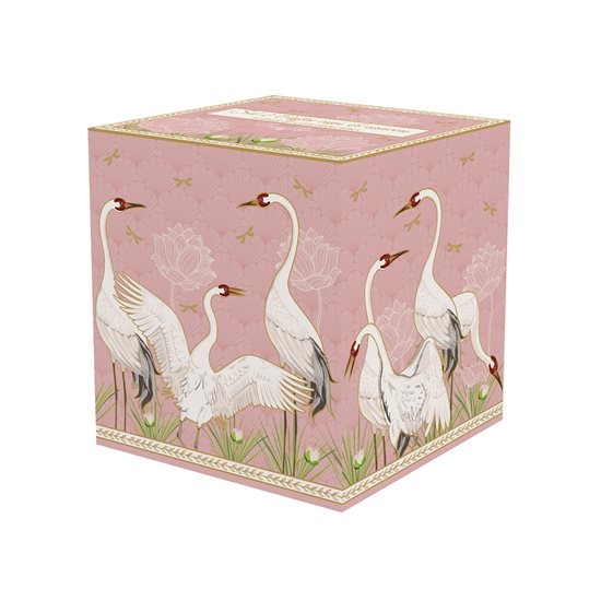 2 kafijas tasīšu komplekts ar apakštasītēm, porcelāns, 75ml, "Dancing Herons" - Nuova R2S