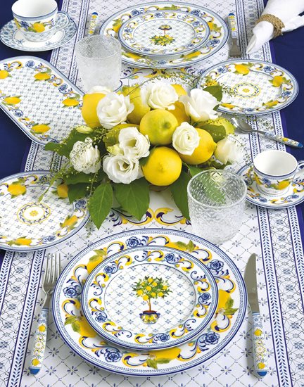 Sada 2 šálok na kávu s podšálkami, porcelán, 110 ml, "Positano" - Nuova R2S