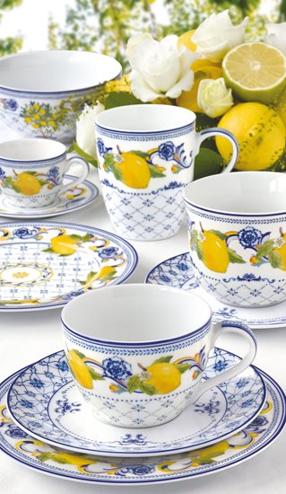 Sada 2 šálok na kávu s podšálkami, porcelán, 110 ml, "Positano" - Nuova R2S