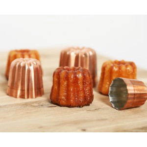 Stampo da forno per canneles, rame, 3,7 × 3,3 cm – de Buyer