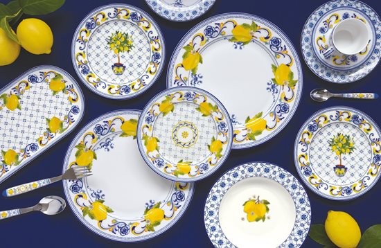 Plateau rectangulaire, porcelaine, 33,5 x 15 cm, "Positano" - Nuova R2S