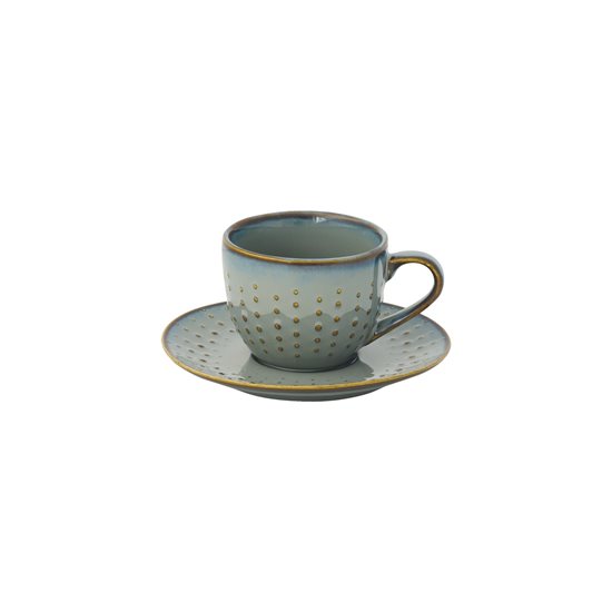Kohvitass alustassiga, portselan, 110 ml, Drops Celadon - Nuova R2S