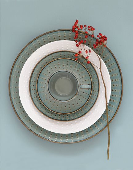 Sriubos lėkštė, porcelianinė, 20cm, "Drops Celadon" - Nuova R2S