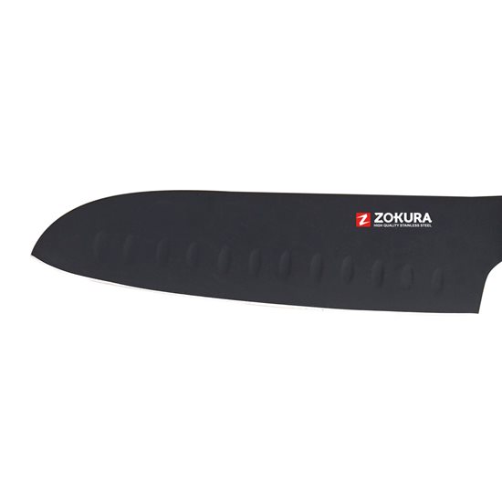 Nóż Santoku, stal nierdzewna, 18 cm - Zokura