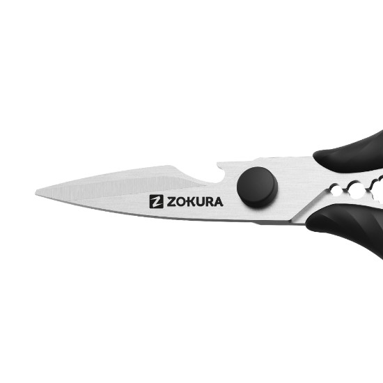 Nożyczki kuchenne, stal nierdzewna, 20,5 cm, Czarny - Zokura