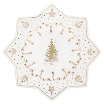 32 cm platter for cake serving, "CHRISTMAS LIGHTS", porcelain - Nuova R2S