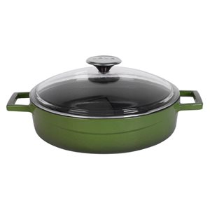 Saucepan, "Glaze" range, cast iron, 28 cm, green - LAVA brand