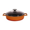 Casserole, Fonte, 24 Cm, "Glaze", Couleur Orange - Marque Lava-image