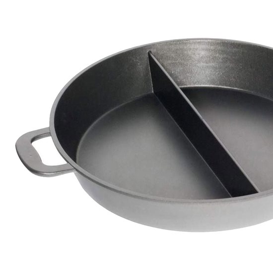 Głęboka patelnia z 2 komorami, aluminiowa, 50 cm - AMT Gastroguss