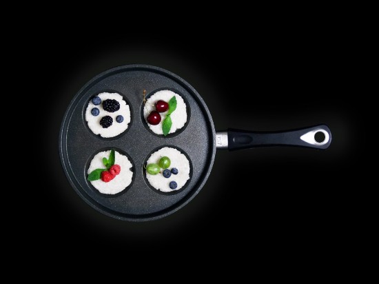 Pancake / blinis pan, aluminju, 26 cm, għoli 1 cm - AMT Gastroguss