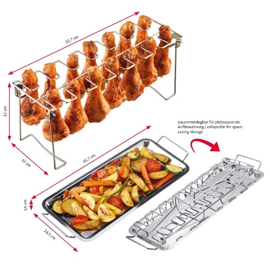 Chicken drumstick holder, stainless steel, 12x32cm - Westmark