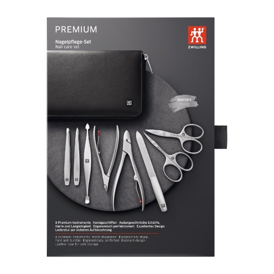 Conjunto de 8 peças, carteira de couro, preto - Zwilling TWINOX