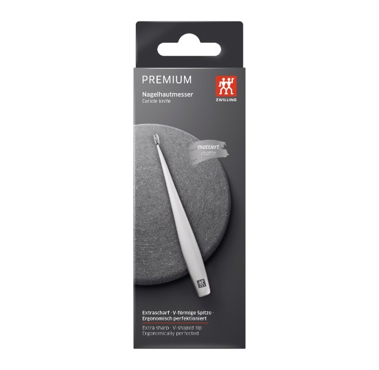 Cureta para manicure de cutículas, aço inoxidável acetinado, 125 mm - Zwilling TWINOX