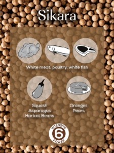 Sæt med 3 poser hvide peberkorn, 3 × 20 g, Sikara Premium, Spices - Peugeot