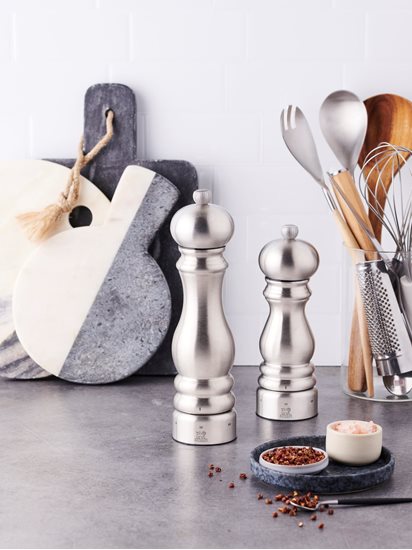 "Paris Chef" salt grinder, 18 cm, stainless steel - Peugeot