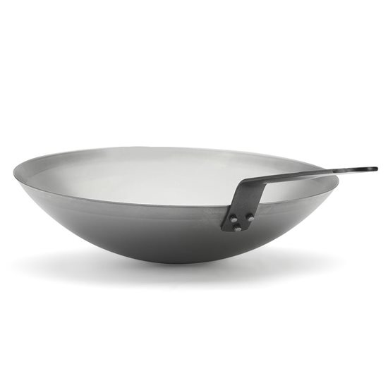 Wok, 35 cm, karbon çeliği, "CARBONE PLUS" - de Buyer