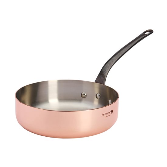 Sauté pan, copar-dhosmálta cruach, 24 cm / 3,1L, "Inocuivre First Classe" - de Buyer