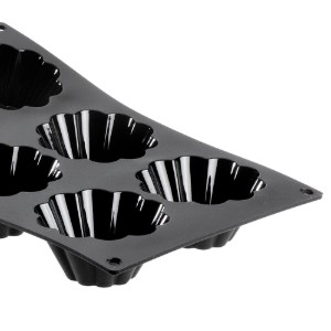 Flexible 6 mini-muffins mould tray, 30 x 17.5 cm, silicone - de Buyer