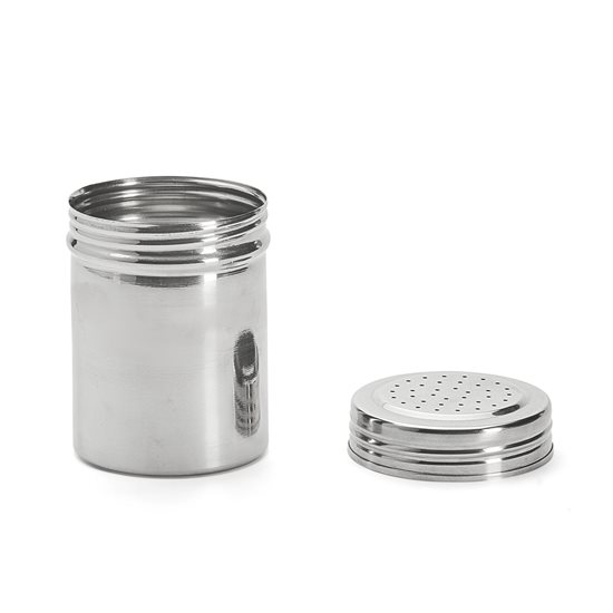 Recipiente para polvilhar temperos, com peneira, aço inox, 7 × 10 cm/1,5 mm - de Buyer