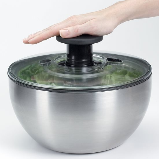 Salad spinner, stainless steel, 26cm/5L - OXO