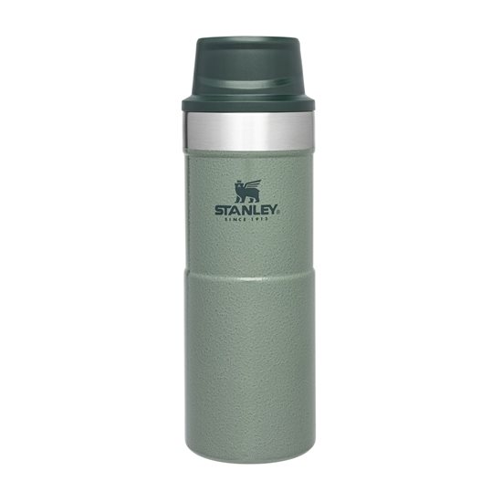 Rejsekrus, rustfrit stål, 350ml, "Classic Trigger-Action", Hammertone Green - Stanley