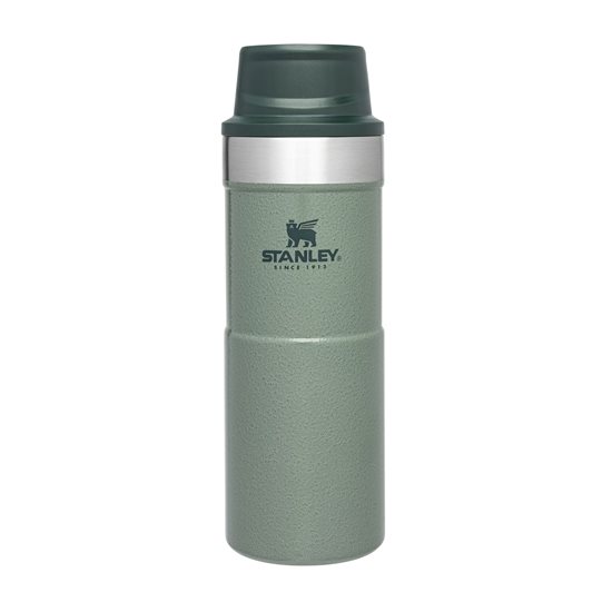 Caneca de viagem, aço inoxidável, 350ml, "Classic Trigger-Action", Verde Hammertone - Stanley