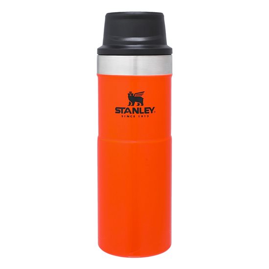 Potovalni mug, nerjaveče jeklo, 470ml, "Classic Trigger-Action", Blaze Orange - Stanley