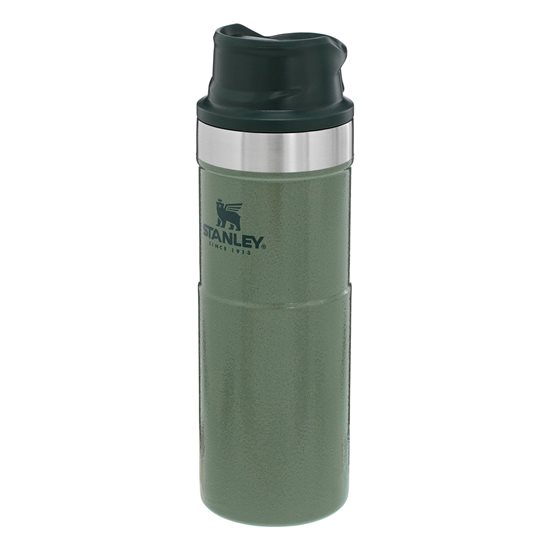 Caneca de acampamento, aço inoxidável, 470ml, "Classic Trigger-Action", Verde Hammertone - Stanley