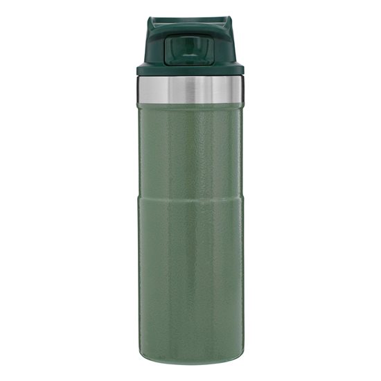 Kempingový hrnček, nehrdzavejúca oceľ, 470 ml, "Classic Trigger-Action", Hammertone Green - Stanley