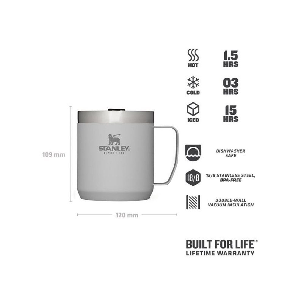 STANLEY THE LEGENDARY CAMP MUG 350ml Coffee Tea Cup Stay Warm For Up To 1.5  Hour