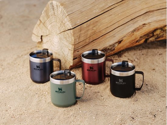 Camping mug, stainless steel, 350ml, 