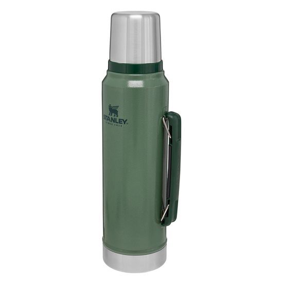 Garrafa de aço inoxidável com isolamento térmico, 1L, "Classic Legendary", Hammertone Green - Stanley