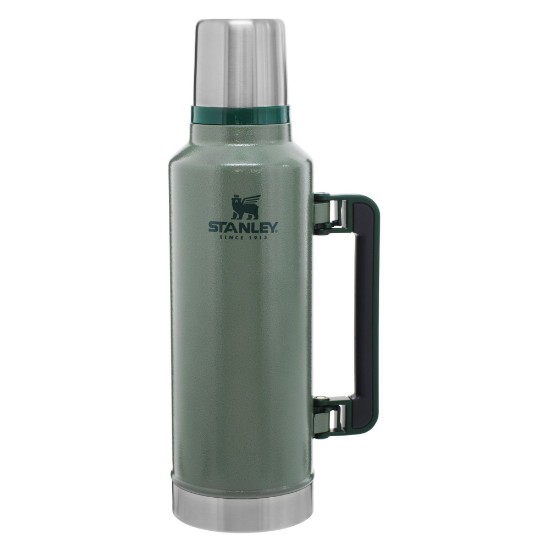 Bouteille thermo-isolante, acier inoxydable, 1,9L, "Classic Legendary", Hammertone Green - Stanley