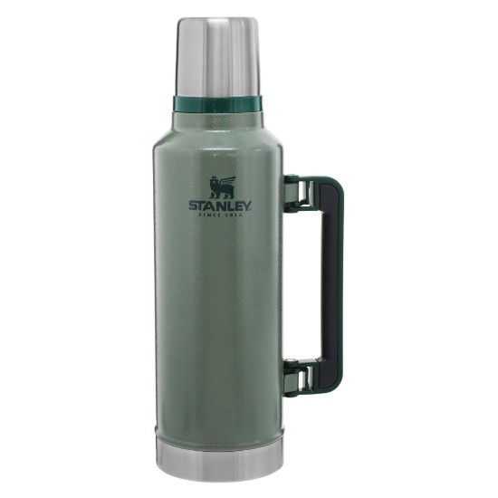 Garrafa com isolamento térmico, aço inoxidável, 1,9L, "Classic Legendary", Hammertone Green - Stanley