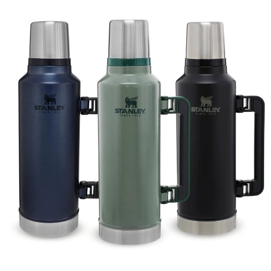 Thermal insulating bottle, stainless steel, 1.9L, "Classic Legendary", Hammertone Green - Stanley