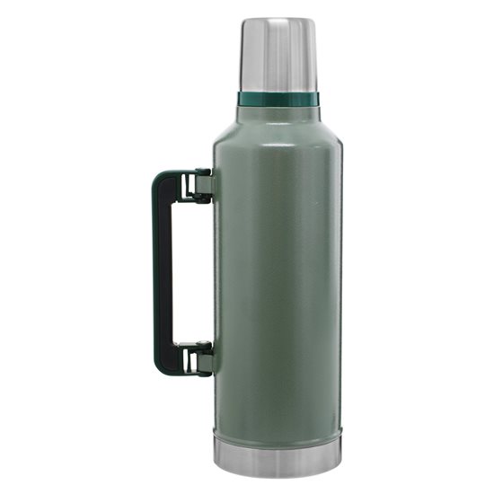 Termisk isoleringsflaske i rustfrit stål, 2,3L, "Classic Legendary", Hammertone Green - Stanley