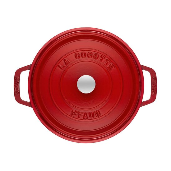 Cast iron Cocotte cooking pot, 26cm/5.2L, Cherry - Staub