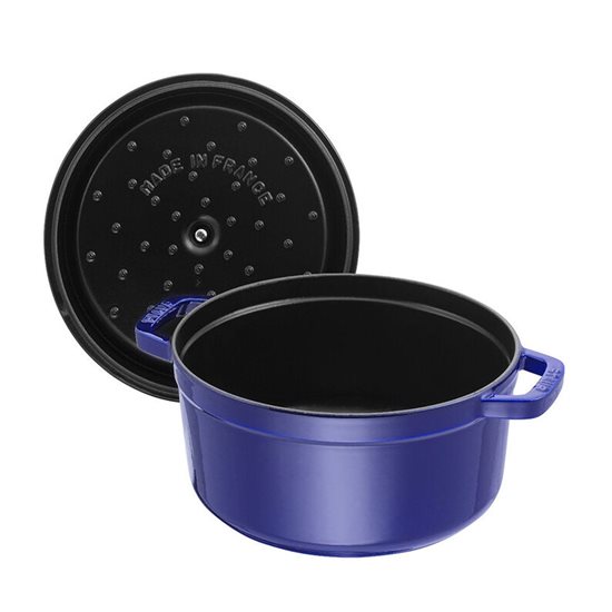 Cocotte gryte, støpejern, 26cm / 5,2L, Dark Blue - Staub