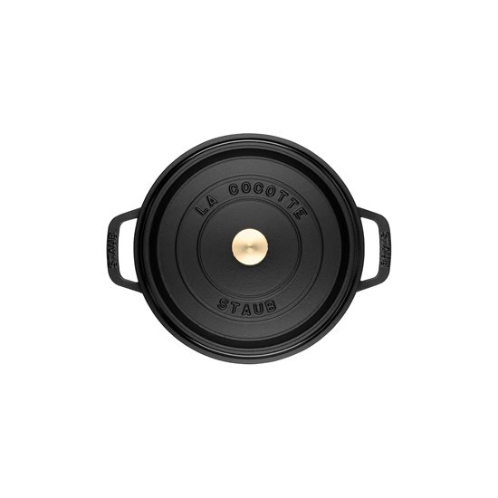 Borma tat-tisjir Cocotte, ħadid fondut, 20cm/2.2L, Black - Staub