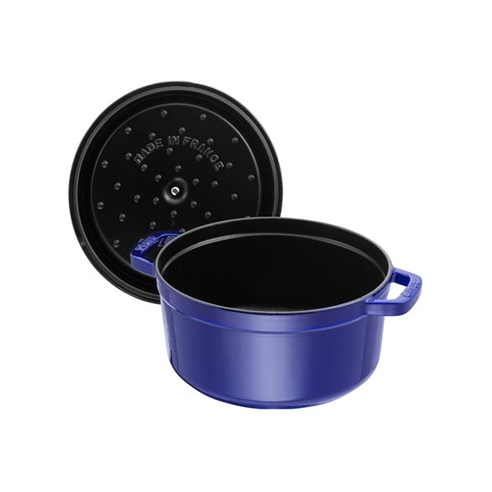 Cocotte főzőedény, öntöttvas, 22cm/2,6L, Dark Blue - Staub