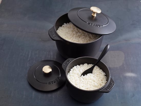 Cocotte pirinç tencere, dökme demir, 16cm/1,75L, Black - Staub