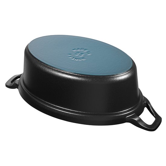 "Cocotte" oval cooking pot made of cast iron, "La Coquette" 23 cm/1.7 l, <<Black>> - Staub