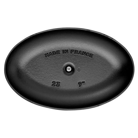 "Cocotte" oval gryde lavet af støbejern, "La Coquette" 23 cm/1,7 l, <<Black>> - Staub